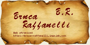 Brnča Raffanelli vizit kartica